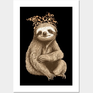 Lazy Day Essential: Cute Sloth Print on Comfy Tee Posters and Art